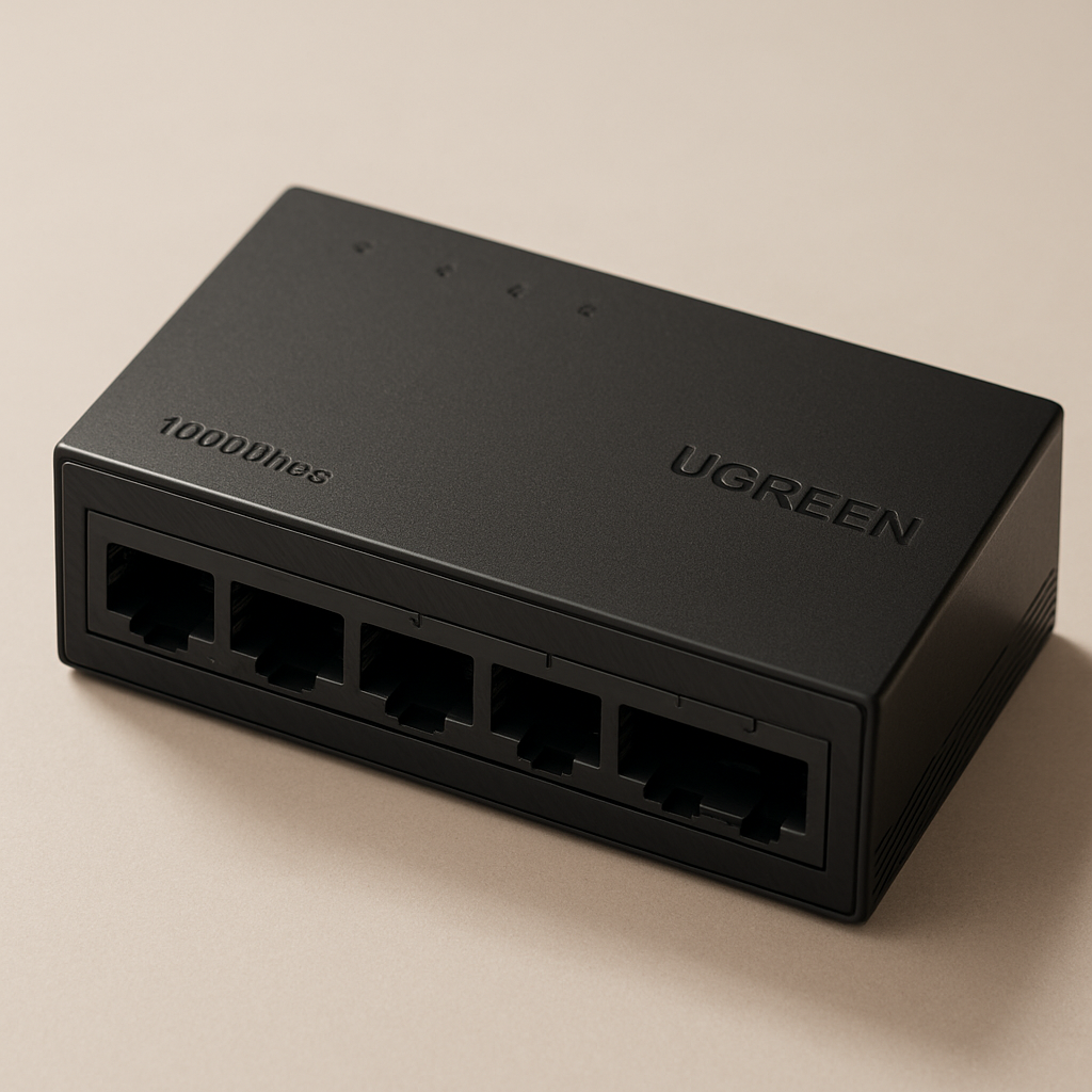 UGREEN Gigabit Ethernet Switch - studio photo angle 2