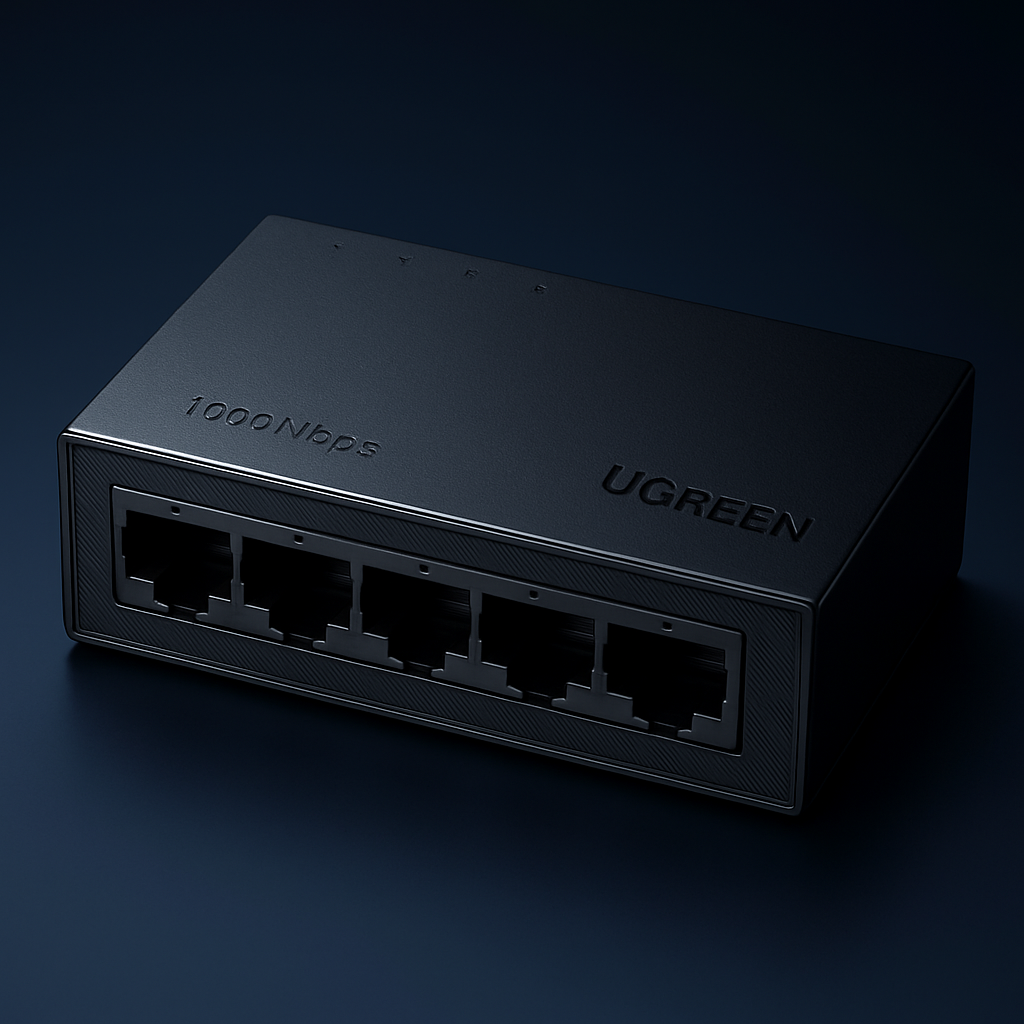 UGREEN Gigabit Ethernet Switch - studio photo angle 3
