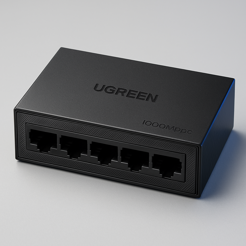 UGREEN Gigabit Ethernet Switch - studio photo angle 4