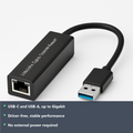 USB to Ethernet Adapter - studio photo with benefit highlights