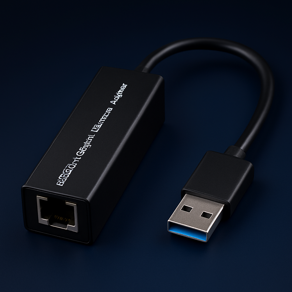 USB to Ethernet Adapter - studio photo angle 3
