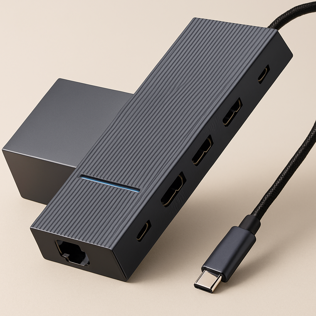 UGREEN 10-in-1 USB-C Hub - studio photo angle 2