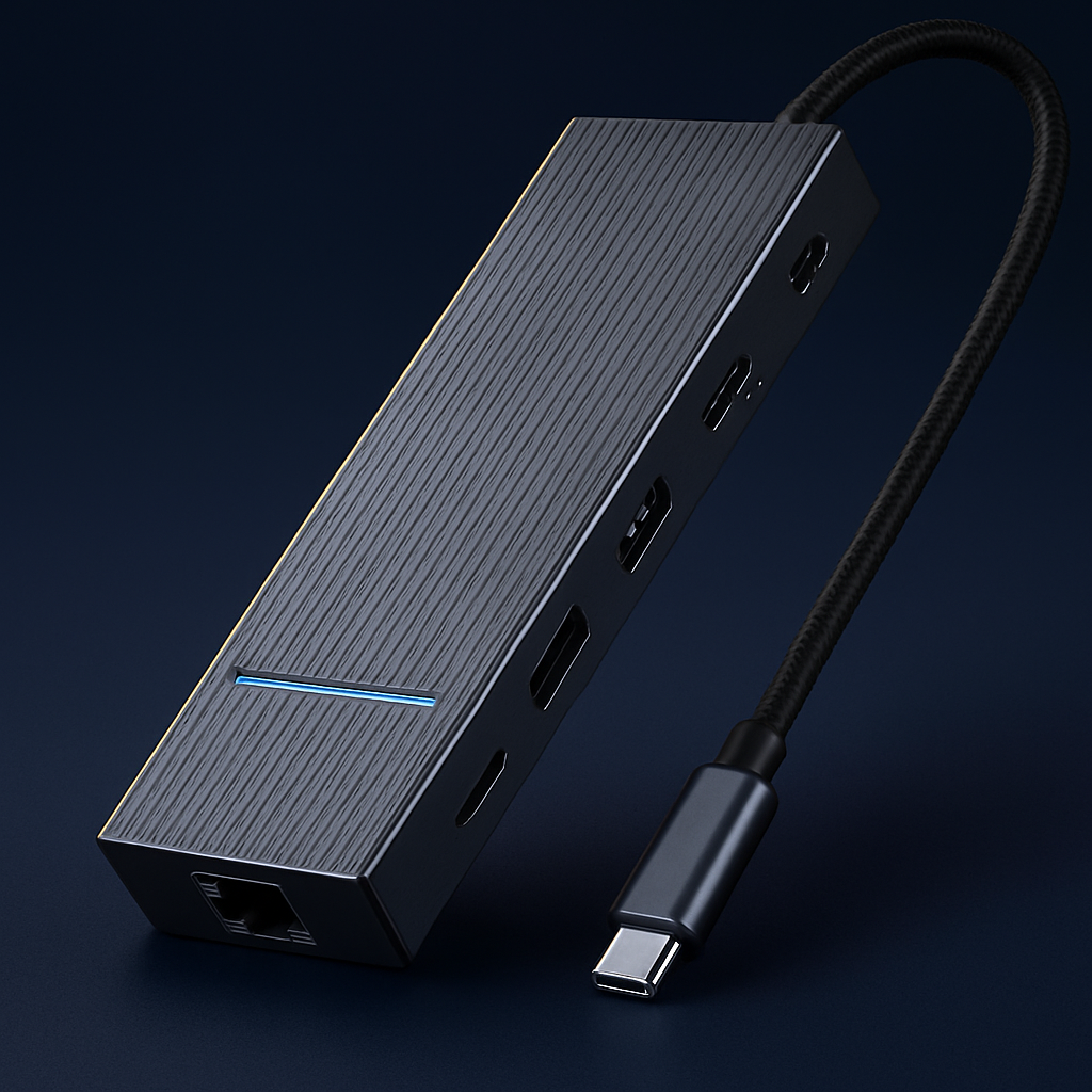 UGREEN 10-in-1 USB-C Hub - studio photo angle 3
