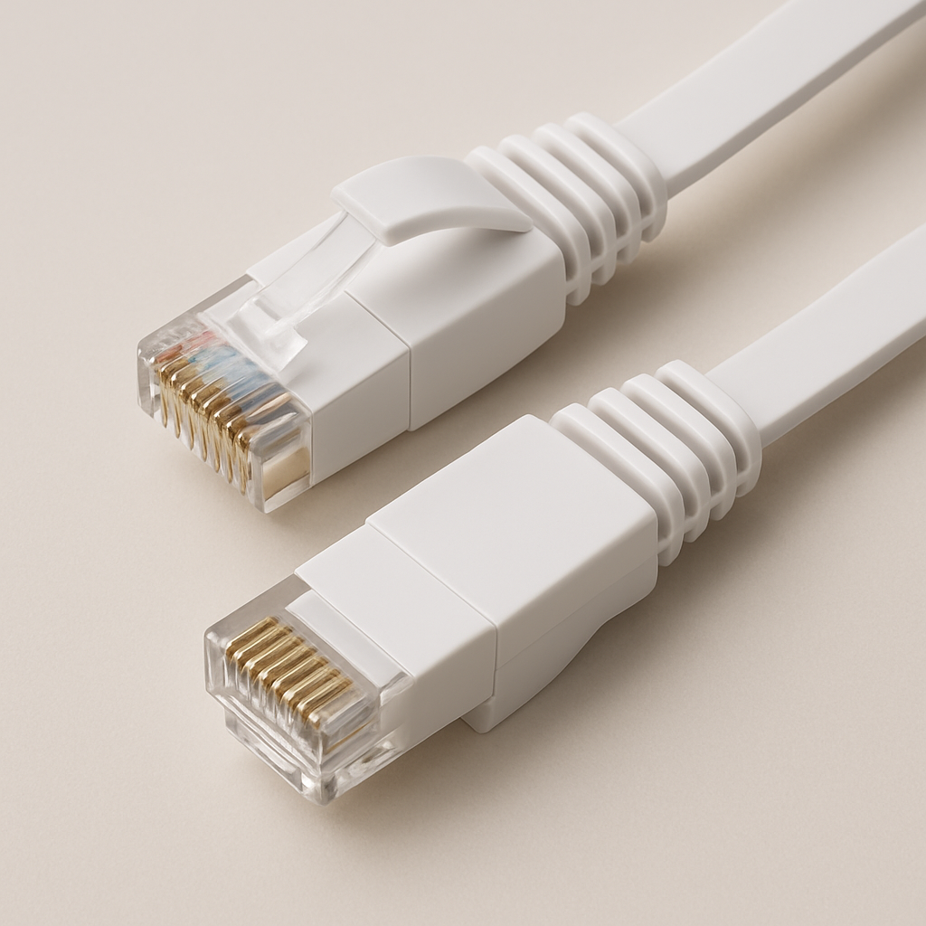 Cat6 Flat Ethernet Cable - studio photo angle 2