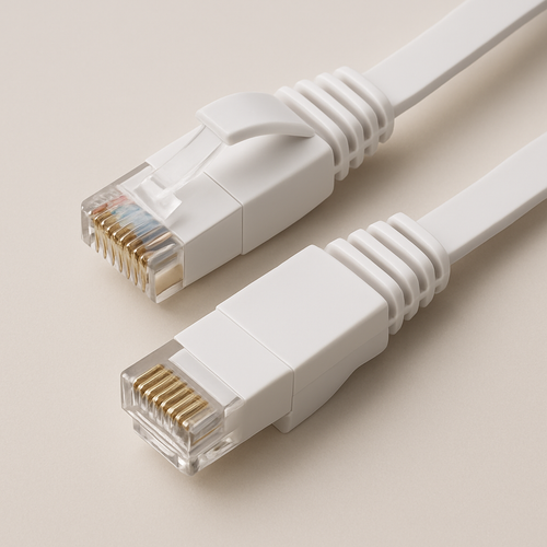 Cat6 Flat Ethernet Cable - studio photo angle 2