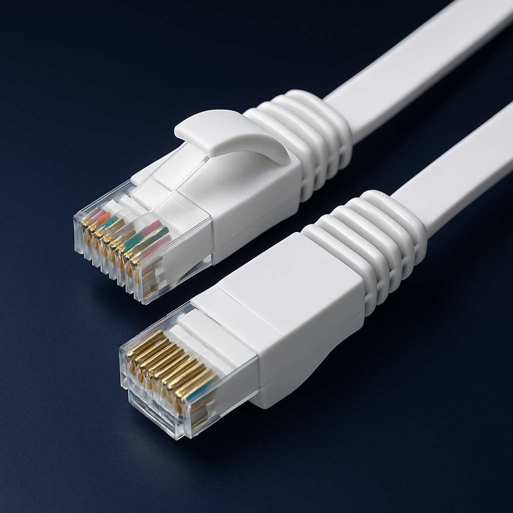 Cat6 Flat Ethernet Cable - studio photo angle 3