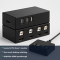 4-Port HDMI KVM Switch - studio photo with benefit highlights